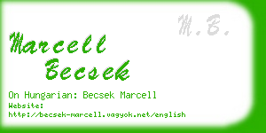 marcell becsek business card